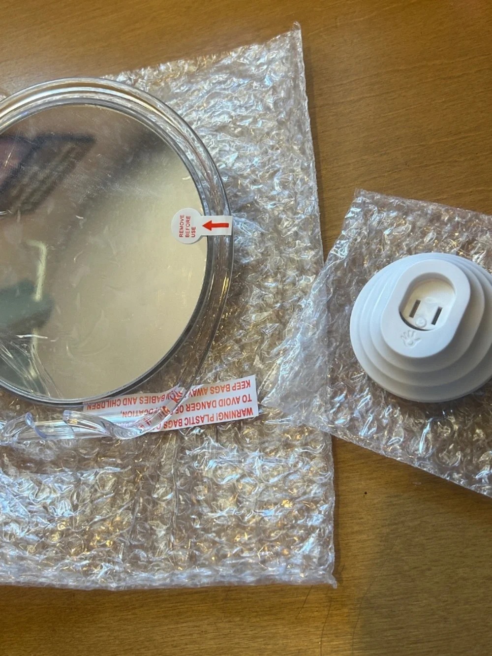 HONEYBULL Fogless, Shatterproof Shower Mirror with Suction Cup & Razor Holder